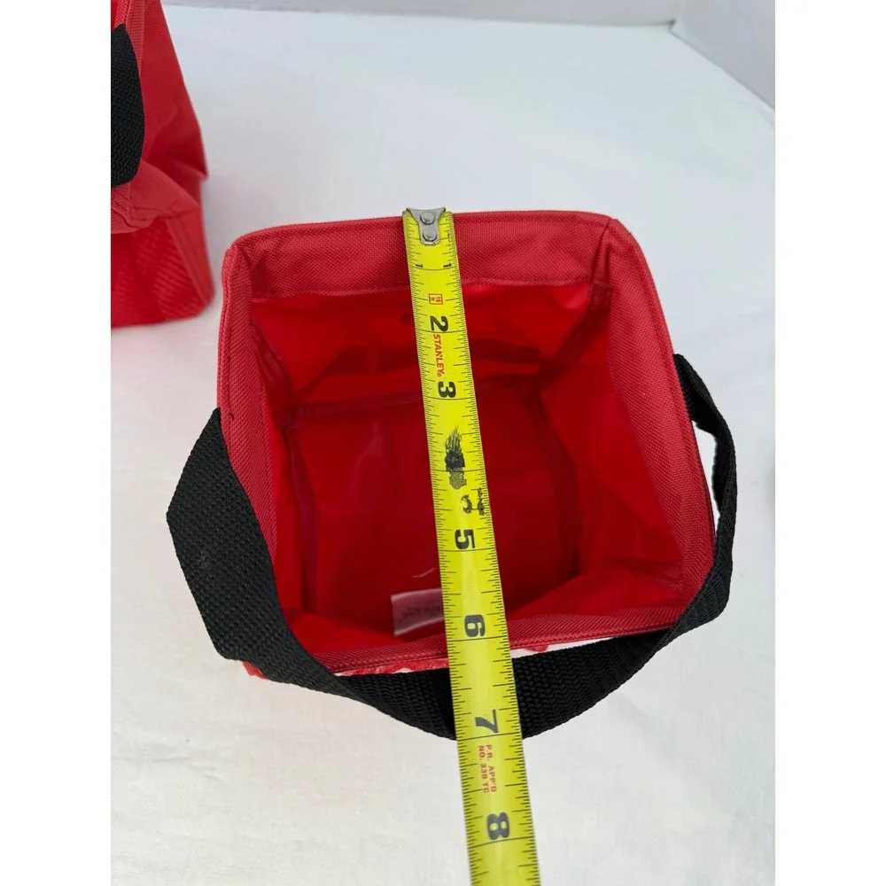 Thirty-One Icon Littles Carry-All Caddy Santa Suit Set of 2 Red Holiday Totes